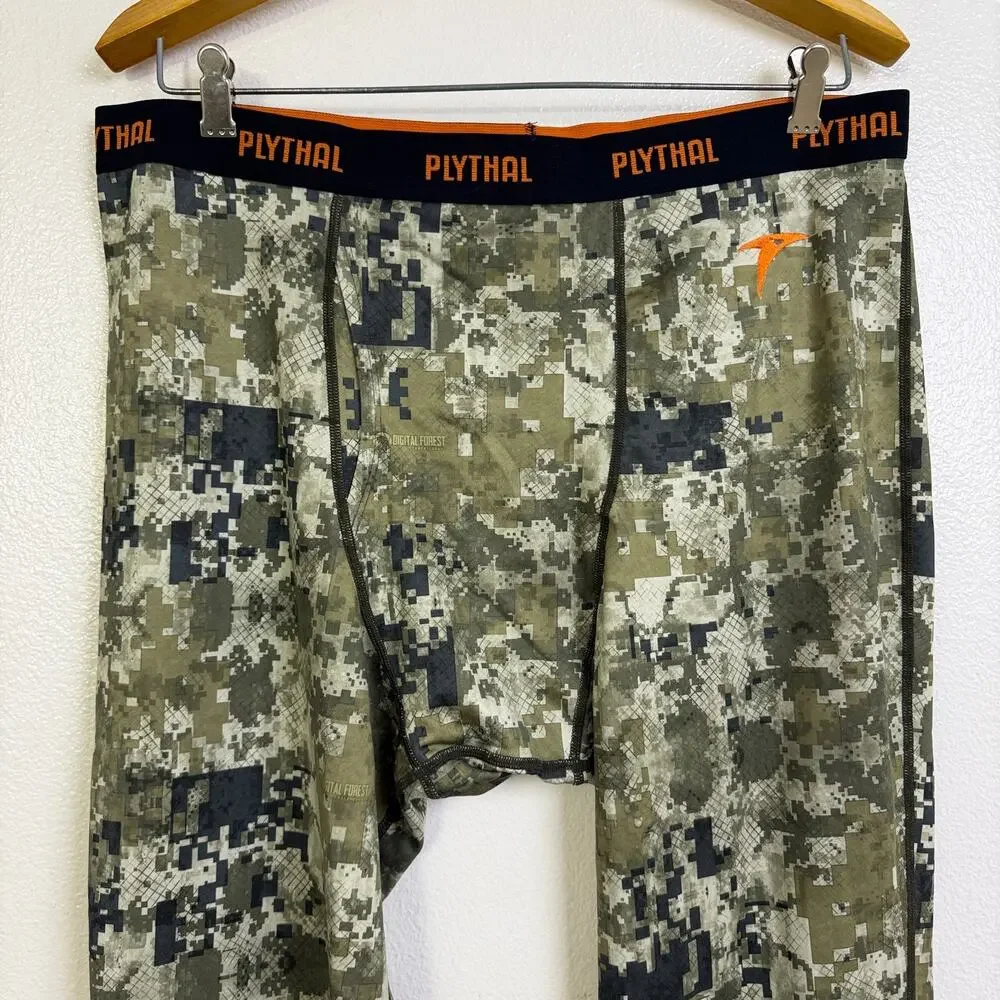 Plythal Camo Base 2.0 Bottom Mens 2XL Green Digital Forest Hunt Outdoors Pants